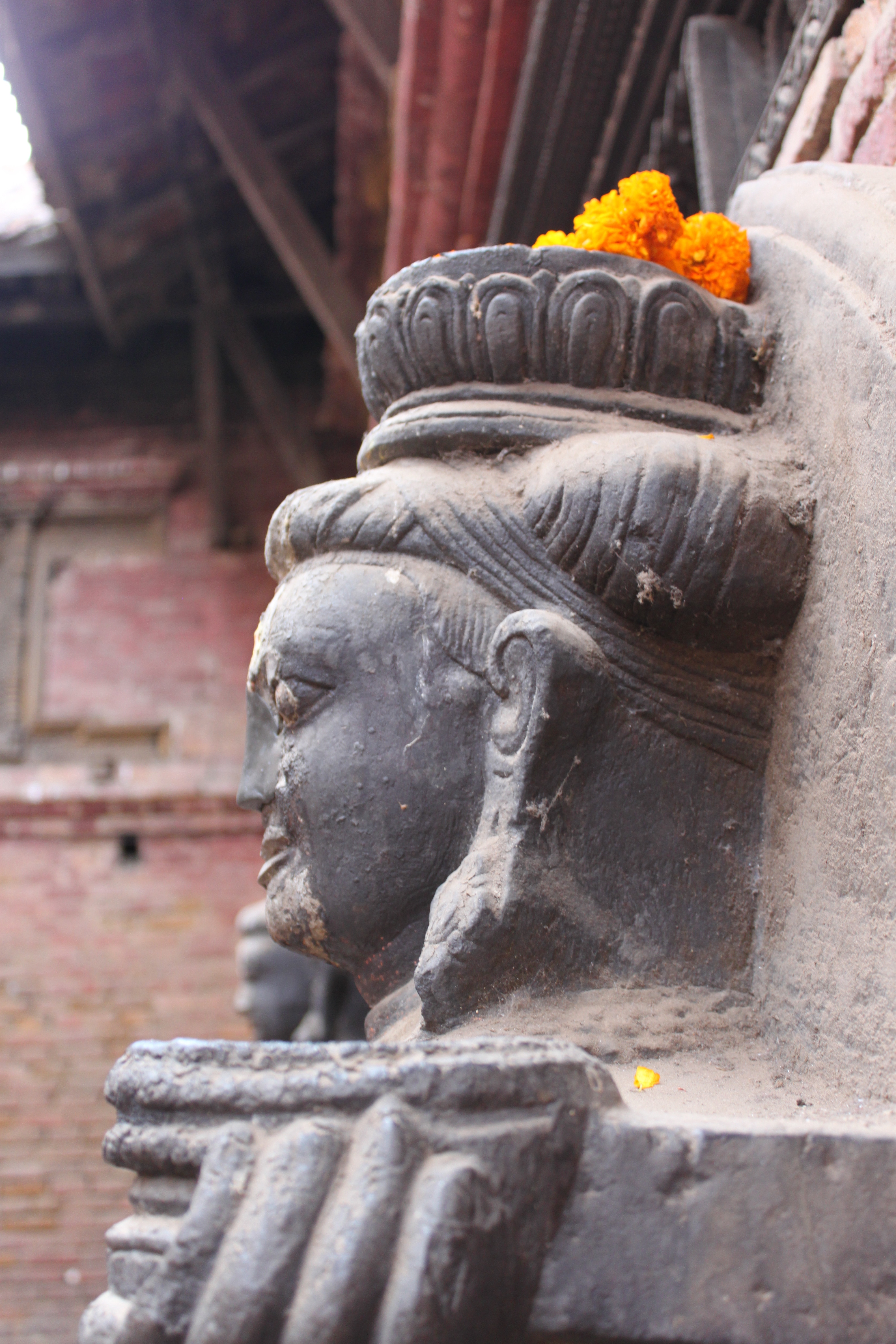 Outside of a temple in Bhaktapur