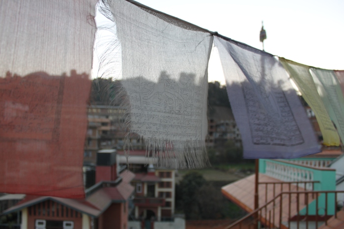 Prayer flags flying on our roof